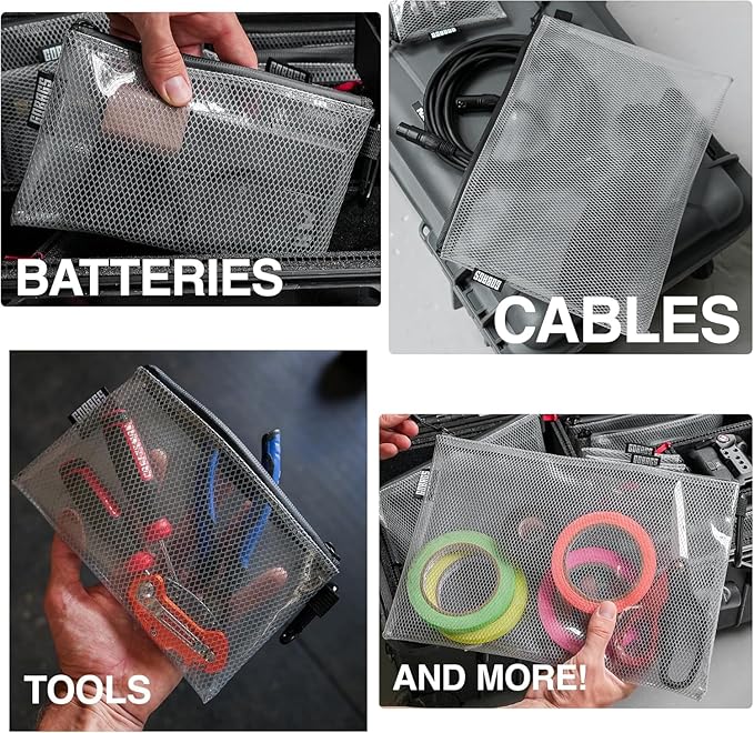 GOBAGS Air Production Small Clear Zipper Pouch – Cable Organizer & Travel Gear - Image 4