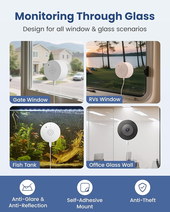 3MP 2K Window Camera, 2.4GHz WiFi 6 Window Security Camera, Smart AI Detection - Image 4