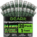 GEARit Cat 6 Ethernet Patch Cable 1 ft Green Cat6 Patch Cables 1ft by GEARit