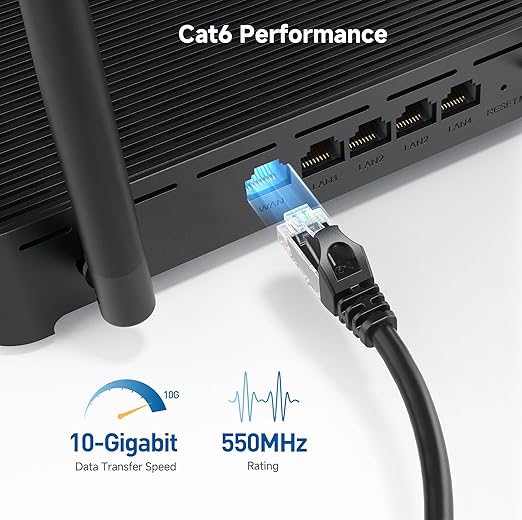 Cable Matters 10Gbps Snagless Long Cat 6 Ethernet Cable - 200ft - Image 3