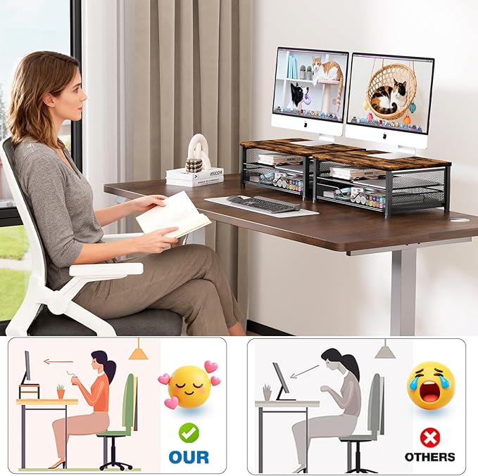 OPNICE Computer Monitor Stand Riser, Desk Organizer - Image 4