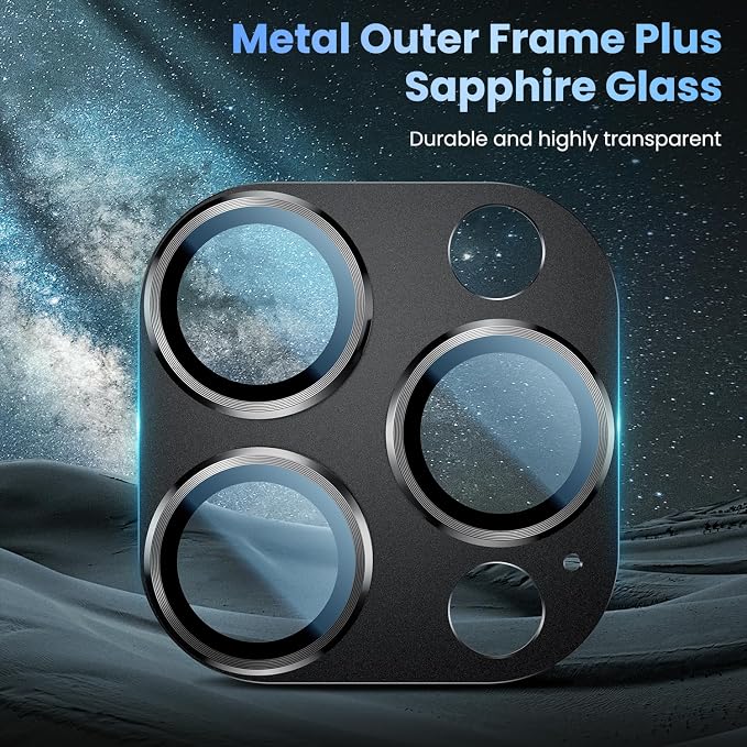 Uyiton Compatible with iPhone 16 Pro/iPhone 16 Pro Max Camera Lens Protector - Image 4