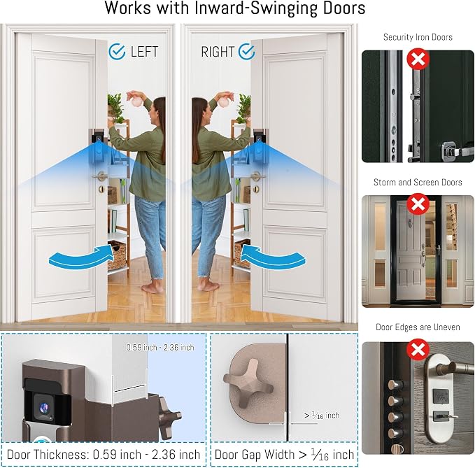 Anti Theft Ring Doorbell Mount: Metal Ring Apartment Door Mount Blink Doorbell - Image 5