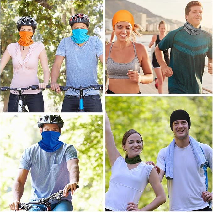 Geyoga 6 Pieces Summer UV Protection Cooling Neck Gaiter Face Clothing Neck - Image 6