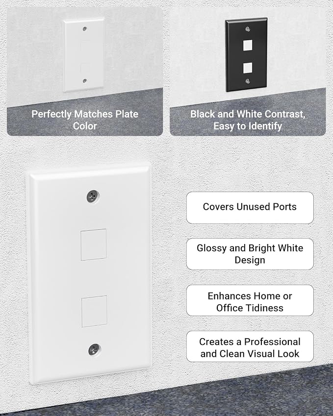 VCE UL Listed Blank Keystone Jack Inserts - Image 5