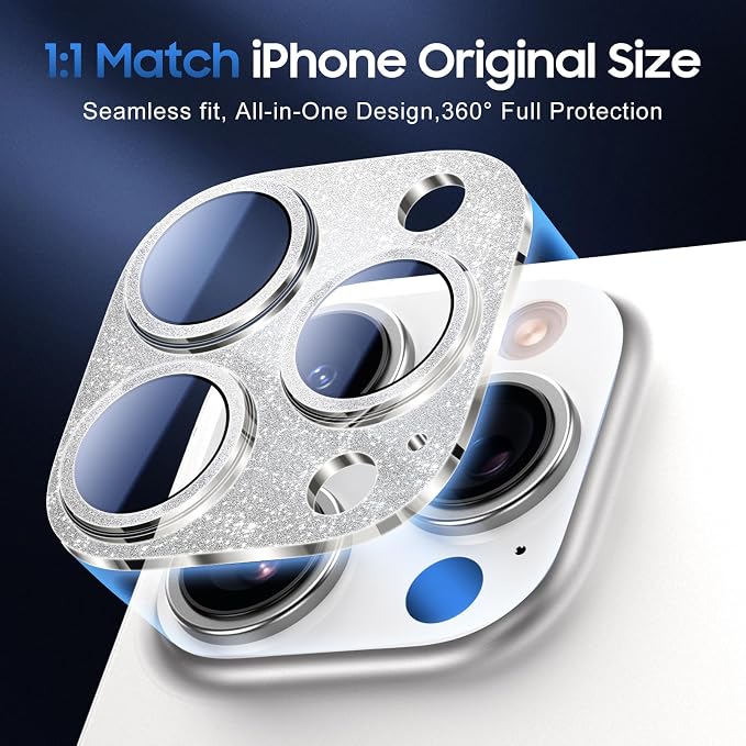UniqueMe for 3 Pack iPhone 15 Pro/iPhone 15 Pro Max Camera Lens Protector - Image 5