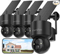 2K Solar Security Cameras Wireless Outdoor, 360°PTZ Battery Powered Cameras by FamViva