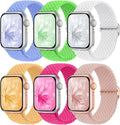 6 Pack Braided Stretchy Bands Compatible by KnossenWatchBand