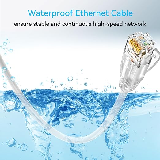 Cat6a Ethernet Cable Slim 200ft Outdoor&Indoor, 28AWG Pure Copper Cat6 Internet - Image 6