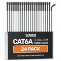 Everest Ultra Slim Cat6a Ethernet Patch Cables 1.5ft Black by EverestMediaSolutions