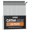 Everest Ultra Slim Cat6a Ethernet Patch Cables 7ft Black by EverestMediaSolutions
