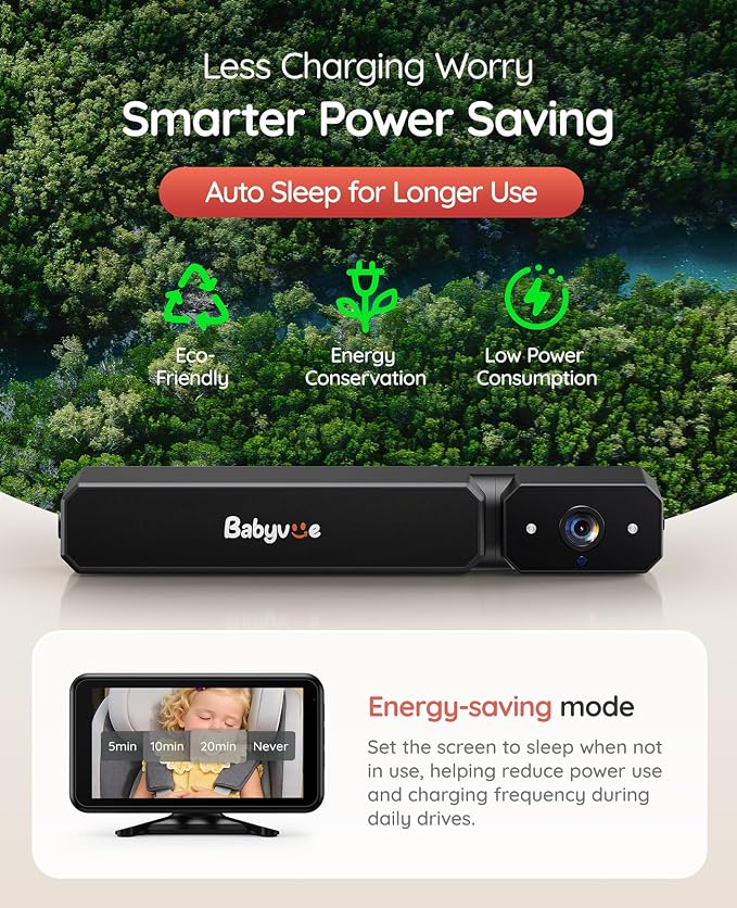 Babyvue BV6 Wireless Baby Car Camera Fast Setup, No Wiring Car Baby Monitor | - Image 7
