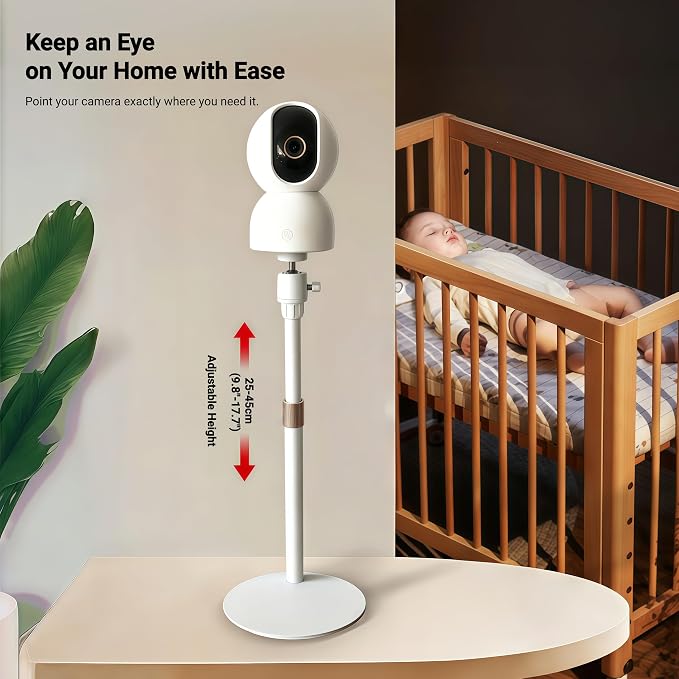 White Adjustable Height Metal Floor Stand - Image 3