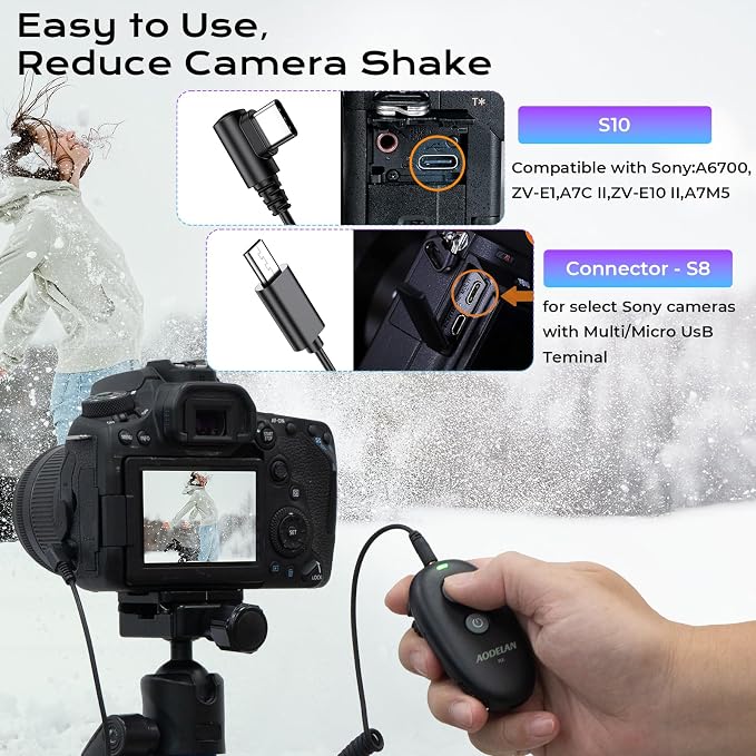 Upgraded USB-C Rechargeable Wireless Camera Remote Control Shutter Release - Image 7
