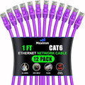 Maximm Cat 6 Ethernet Cable - 1 ft - High-Speed LAN by MaximmCable