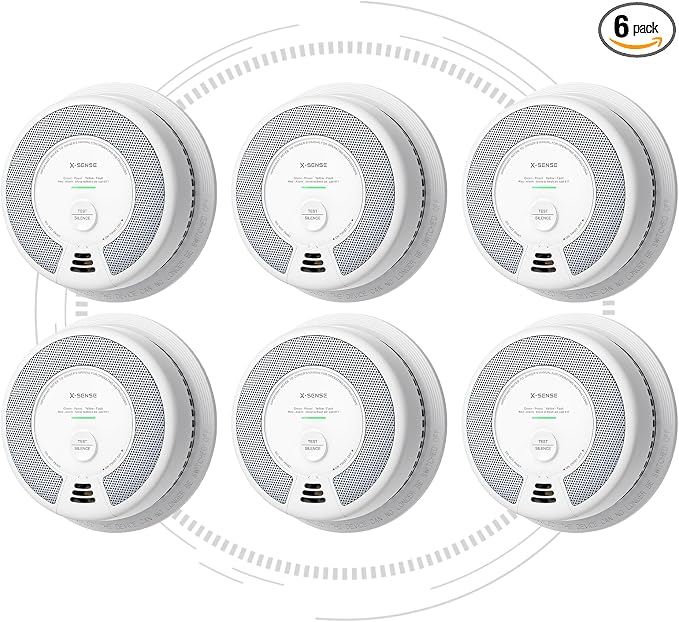 X-Sense 6-Pack Wireless Interconnected Combination Smoke and Carbon Monoxide by X-Sense