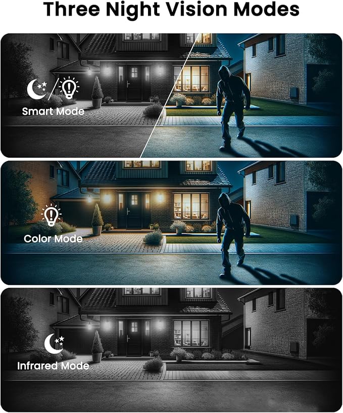 ANRAN 2K Solar Security Camera Wireless Outdoor, 2 Pack Battery-Powered WiFi - Image 4