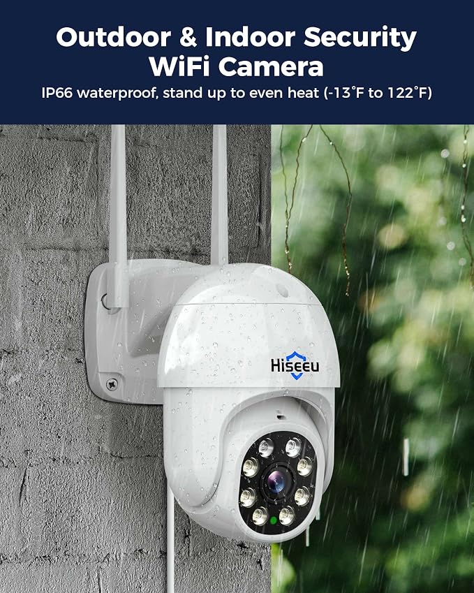 Hiseeu 2Pcs 5MP Security Camera PTZ Wireless Cameras Two Way Vioice - Image 2