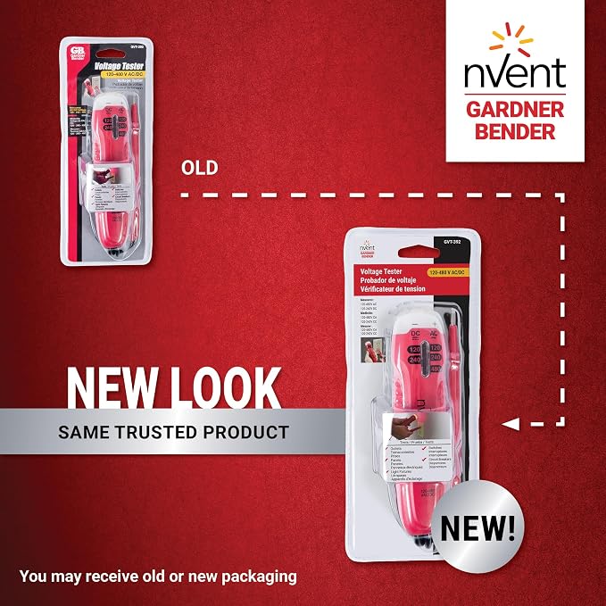 Gardner Bender GVT-392 Vibrating Solenoid Voltage Tester, 120 - 480 V AC/DC and - Image 2