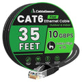Cat 6 Ethernet Cable 35 ft, Indoor&Outdoor, High Speed 10Gbps Flat Internet by CableGeeker