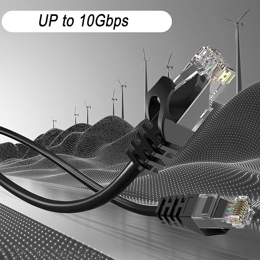 CAT6 Ethernet Cable 50FT 23AWG High Speed 500MHz 10Gbps, Faster Than Cat 5e/Cat - Image 2