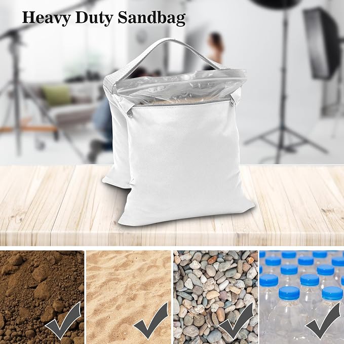 4 Packs White Sandbag Weight Bags - Image 2