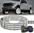 Nilight 4PCS 17inch Double Row LED Wheel Ring Lights Pure White by Nilight