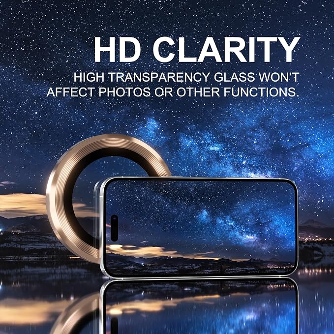 Choiche Compatible for iPhone 16 Pro/iPhone 16 Pro Max Camera Lens Protector - Image 5