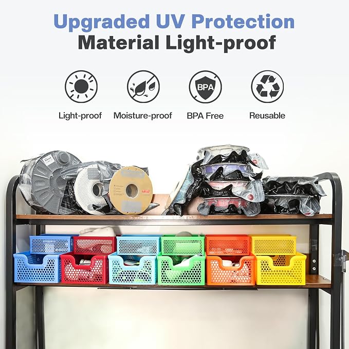 Vacbird 30pcs Filament Storage Bags Light-Proof Vacuum Storage Kit - Image 3