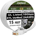 Jadaol Cat 6 Ethernet Cable 15ft, Outdoor&Indoor, 10Gbps Support Cat8/7 Network by Jadaol