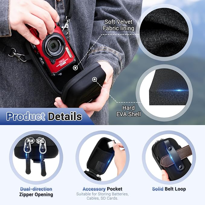 JJC Hard Camera Case Bag for Olympus Tough TG-7 TG-6 TG-5 Ricoh GR IV GR III GR - Image 3