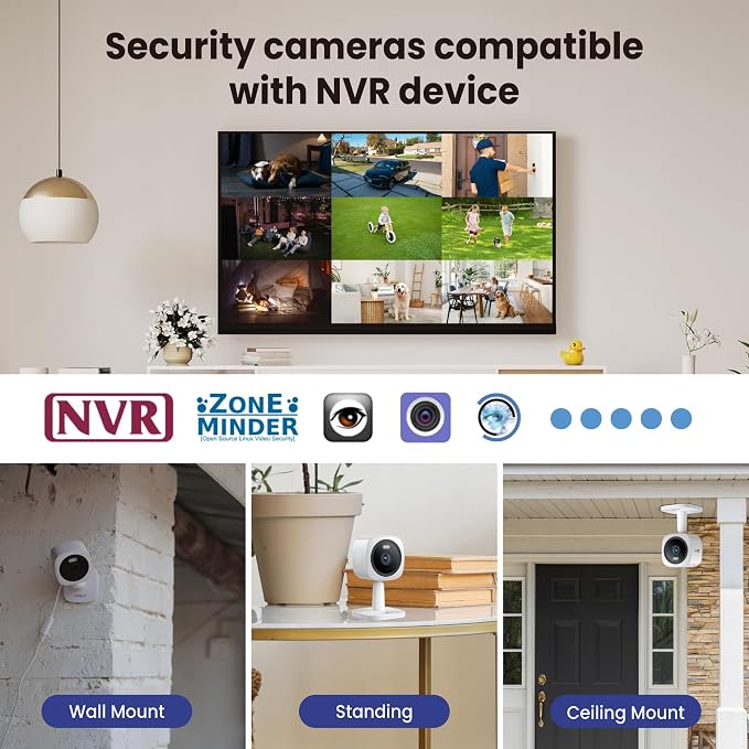 Hugolog 3K 5MP Outdoor Indoor Security Cameras - Image 8