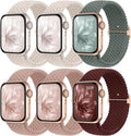 6 Pack Braided Stretchy Bands Compatible by KnossenWatchBand