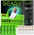 GEARit RJ45 Cat-6 Ethernet Patch Cable, DIY Bulk Kit, 10Gpb Transfer Speed by GEARit
