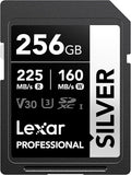 Lexar 256GB Professional Silver SD Card, by Lexar