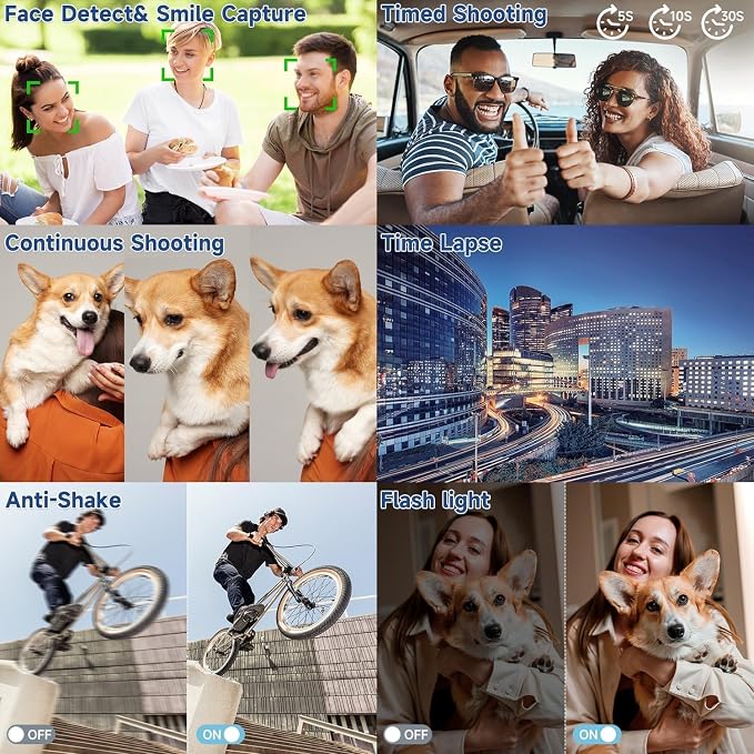 Digital Camera 4K for Photography, 50MP Vlogging Camera for YouTube Video - Image 6