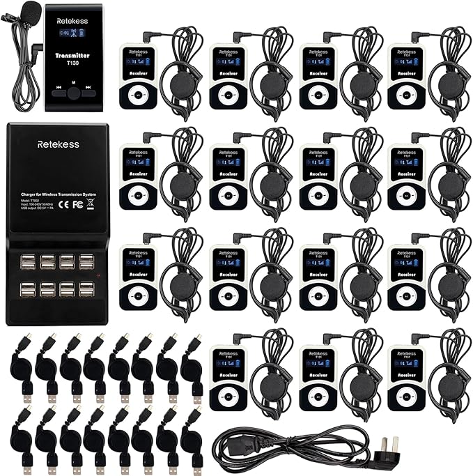 Retekess T130 Church Translation System, Tour Guide Audio System, High Sound by Retekess