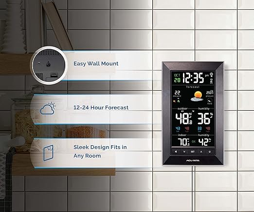 AcuRite Digital Vertical Weather Forecaster, Reverse Color - Image 6