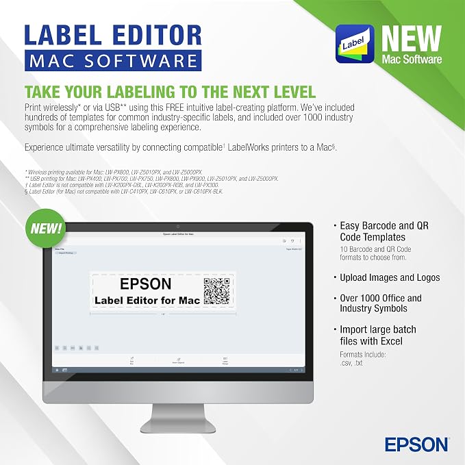 LABELWORKS Epson LW-PX700PCD Industrial Label Maker Kit - Image 3