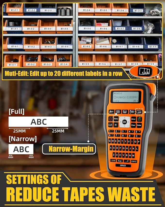 Label Maker Machine with-Tape, Heat Shrink Label Maker Waterproof-Labels - Image 4
