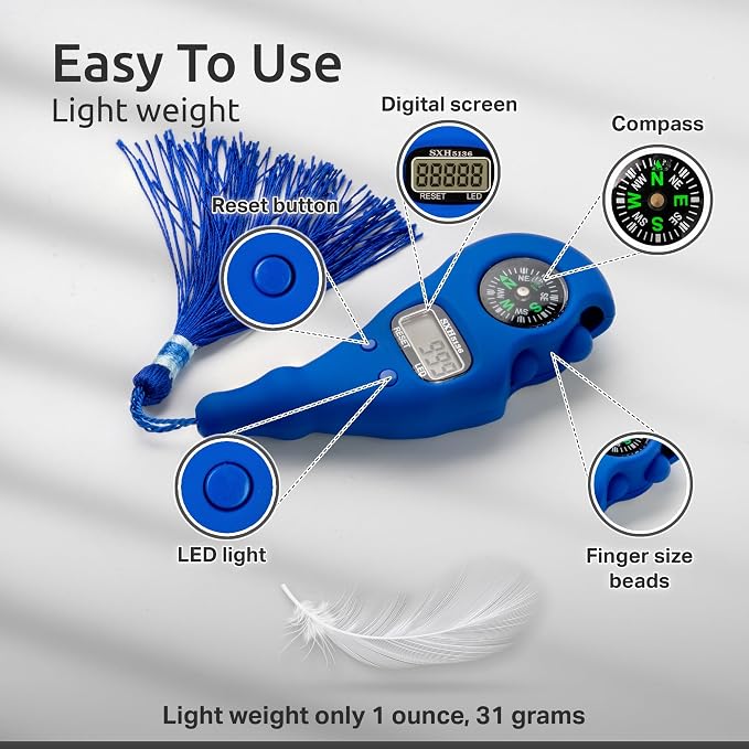 Digital Finger Tasbih with Compass & Night Light - Image 2
