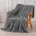 Tuddrom Decorative Extra Soft Faux Fur Throw Blanket 70" x 78", Solid Fuzzy by Tuddrom
