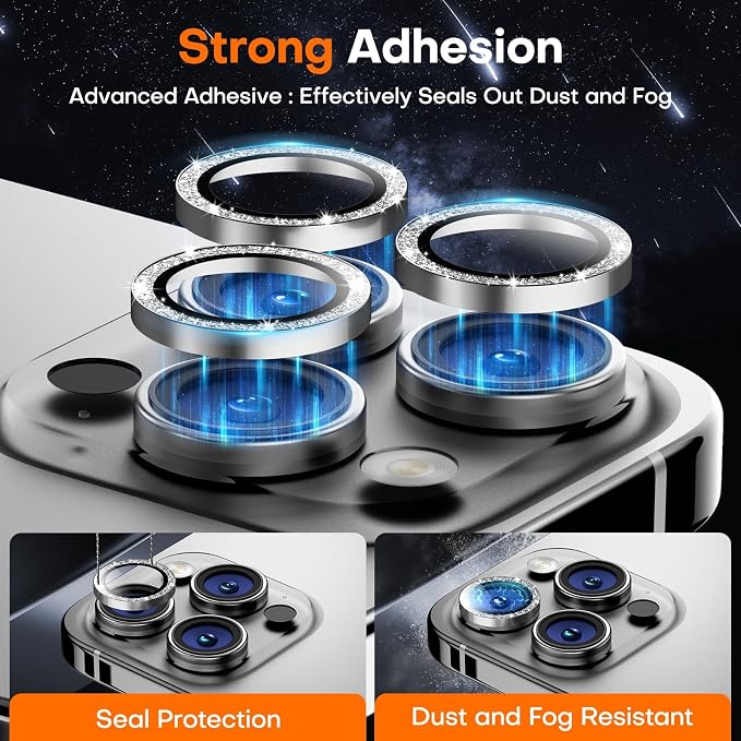 for iPhone 16 Pro/iPhone 16 Pro Max Camera Lens Protector, Tempered Glass - Image 2