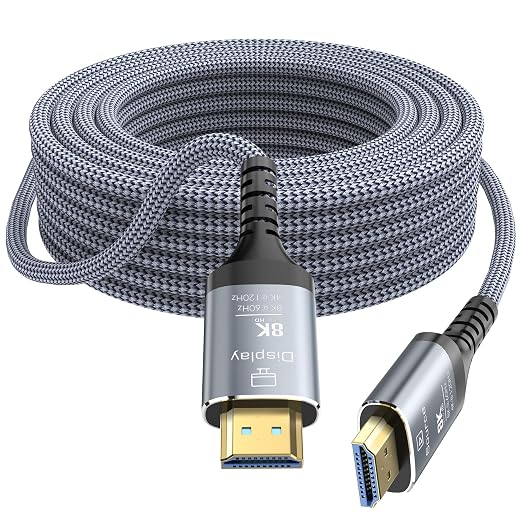 8K Fiber Optic HDMI Cable 30FT, 48Gbps Ultra High Speed Long HDMI 2.1 Cord by Anehmeta