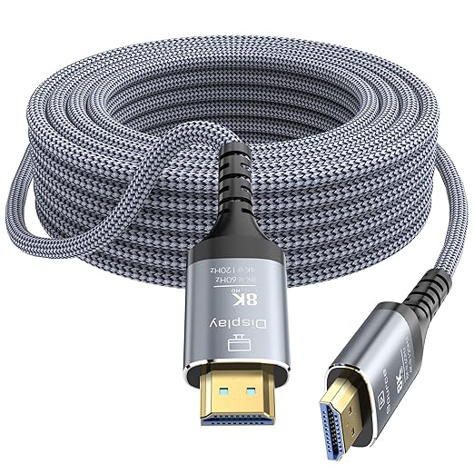 8K Fiber Optic HDMI Cable 75FT, 48Gbps Ultra High Speed Long HDMI 2.1 Cord by Anehmeta
