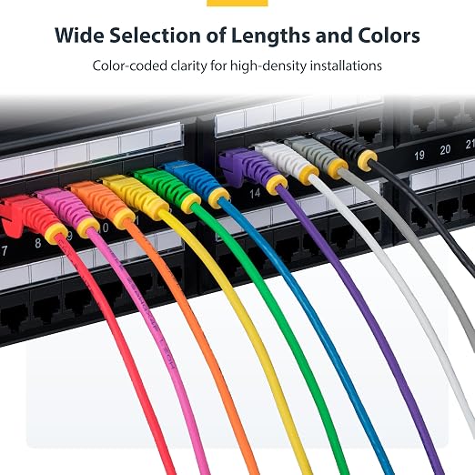 StarTech.com 50ft Blue Slim CAT6 Ethernet Cable, Snagless RJ45, 28AWG Pure Bare - Image 6