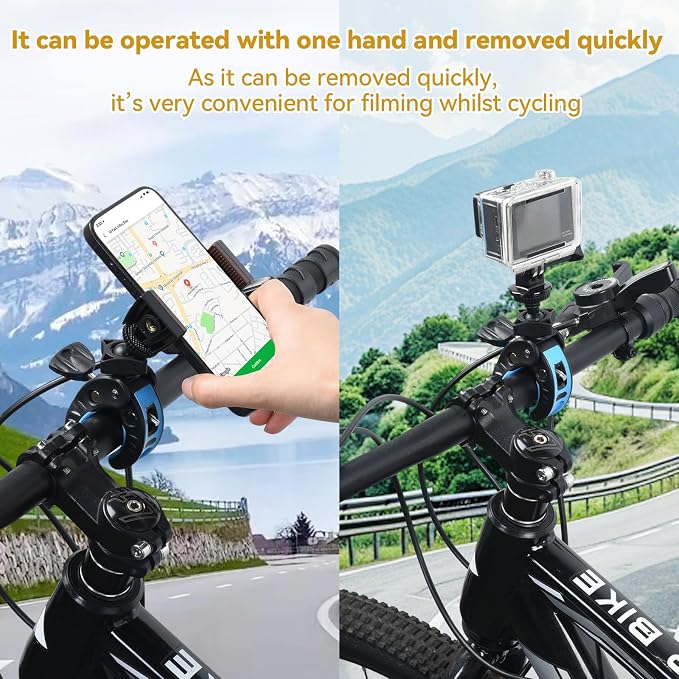 UTEBIT Camera Clamp Mount, Large Clamp Opening Aluminum Alloy Clip Mount - Image 5