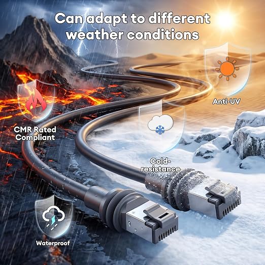 Molltto 100FT Starlink Gen 3 Cable, Starlink Mini Ethernet Cable | Outdoor Cat6 - Image 3