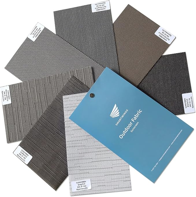 SmartWings Motorized Outdoor Patio Shades Fabric Sample, Smart Outdoor Roller by SmartWings