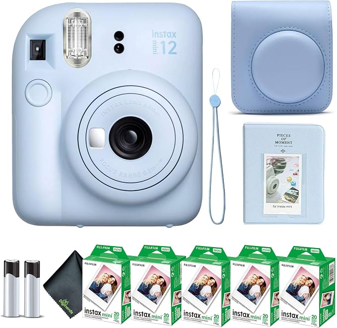 Fujifilm Instax Mini 12 Instant Camera Pastel Blue Bundle by FUJIFILM